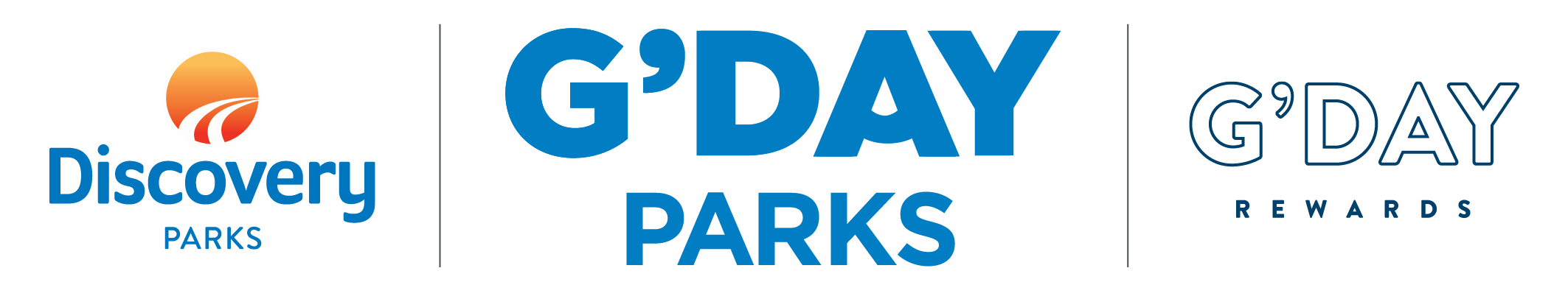 g'day parks tri logo lockup