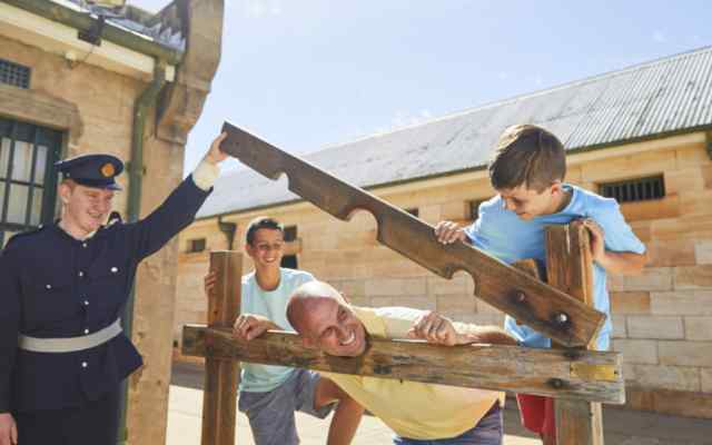 kids playing in an old gaol