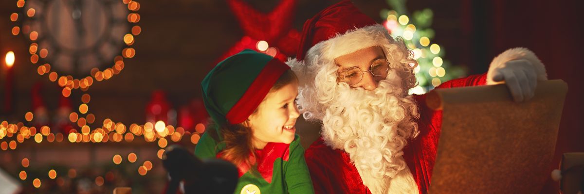 Santa with elf 