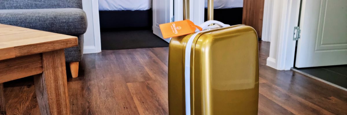 golden suitcase
